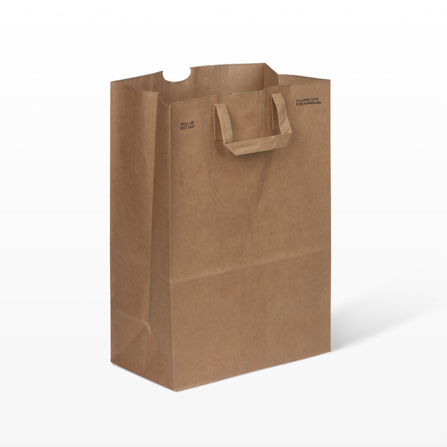 1/6 BBL 70 lb. Brown Grocery Bag w/Handles