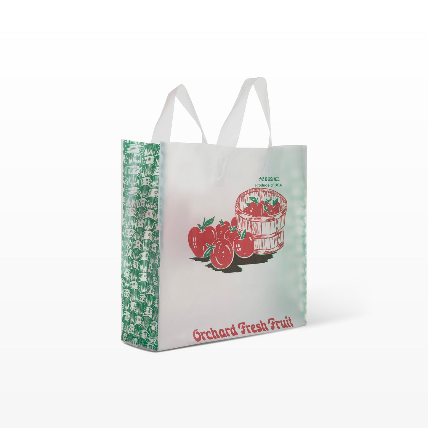 1/2 Bushel Double Handle Clear Plastic Apple Tote Bags