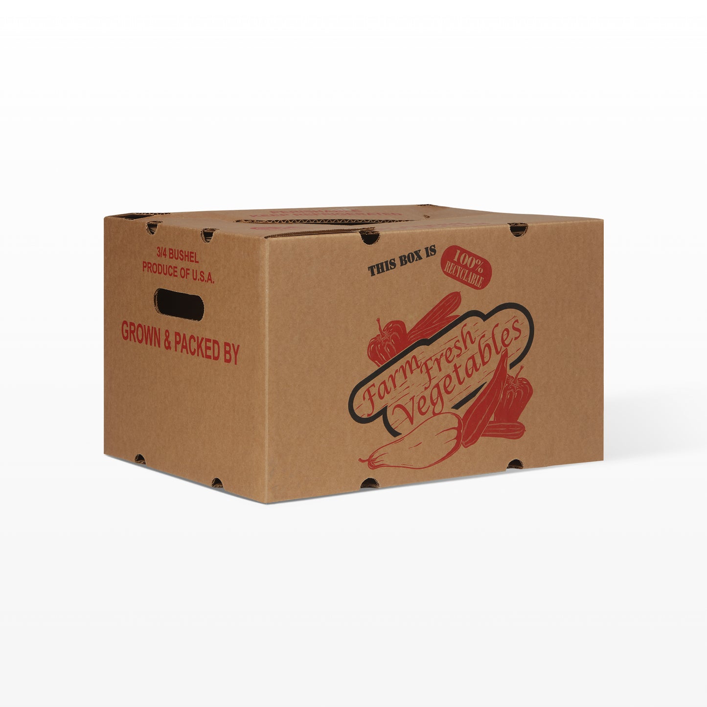 3/4 Bushel Wax Alternative Vegetable Box