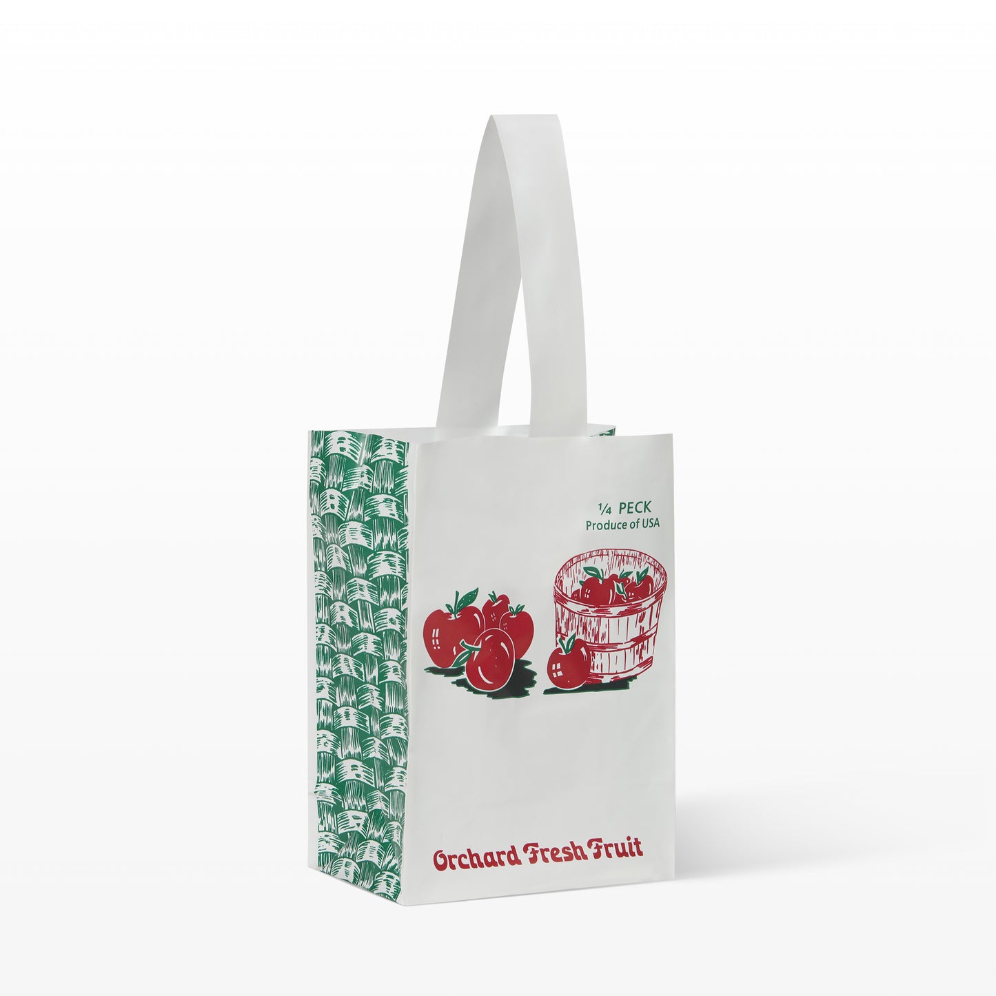 1/4 Peck Clear Plastic Apple Tote Bag