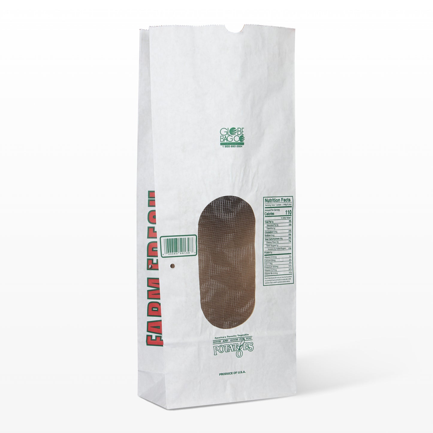 50 lb. White Window Farm Fresh Potato Bag