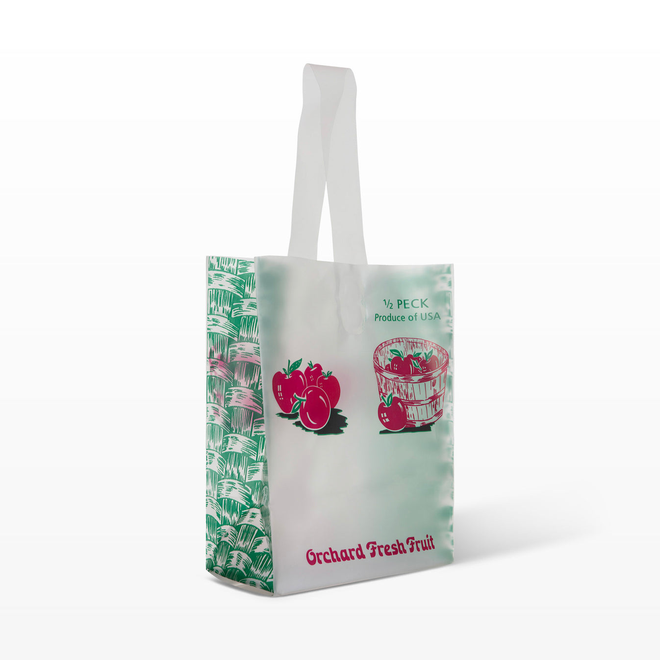1/2 Peck Clear Plastic Apple Tote Bags