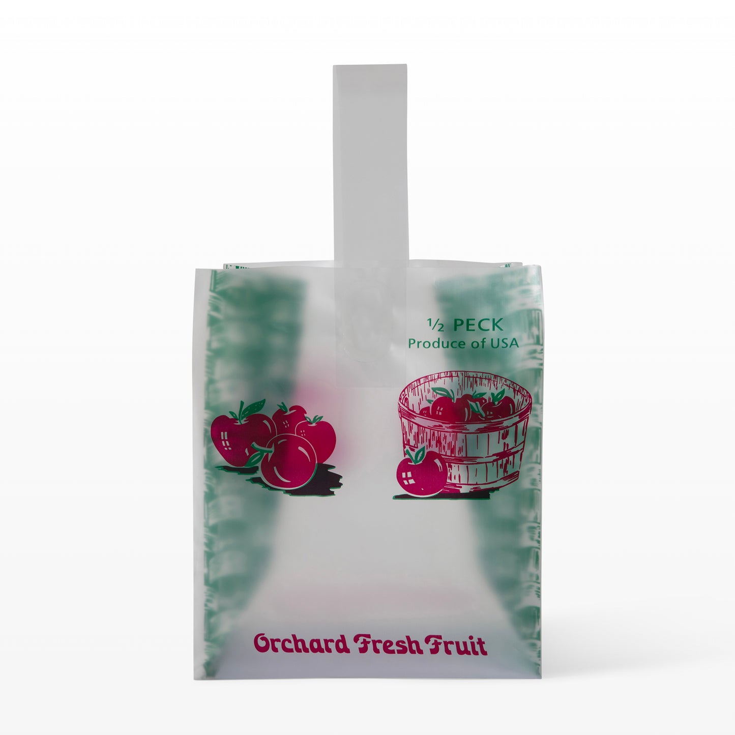 1/2 Peck Clear Plastic Apple Tote Bags