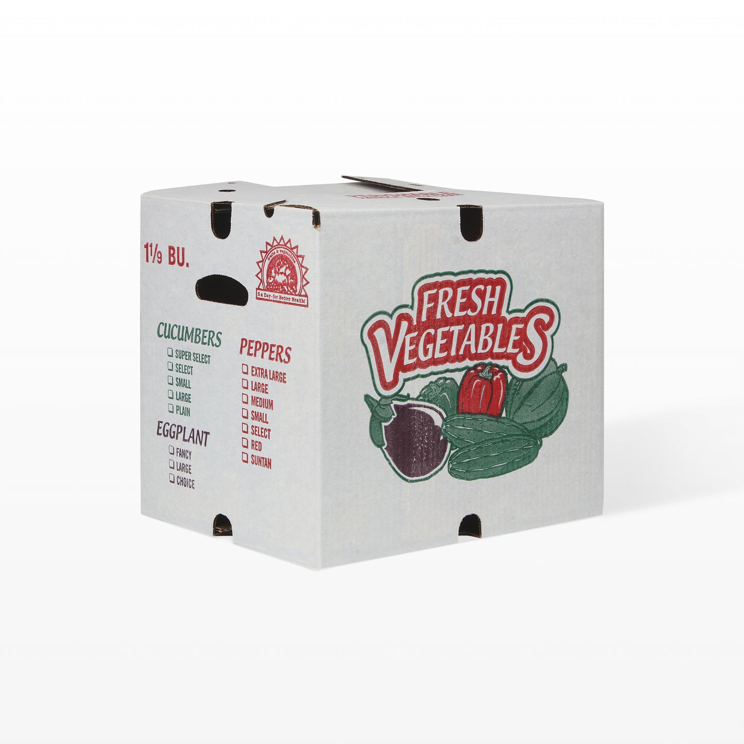 1 1/9 Bushel Waxed Vegetable Boxes