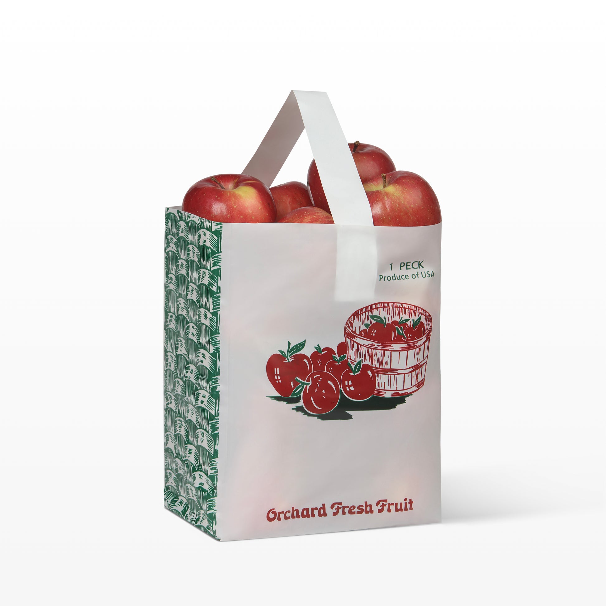 1/4 Peck Orchard Fresh Apples Paper Tote Bag 400 pack - Glacier Valley  Enterprises