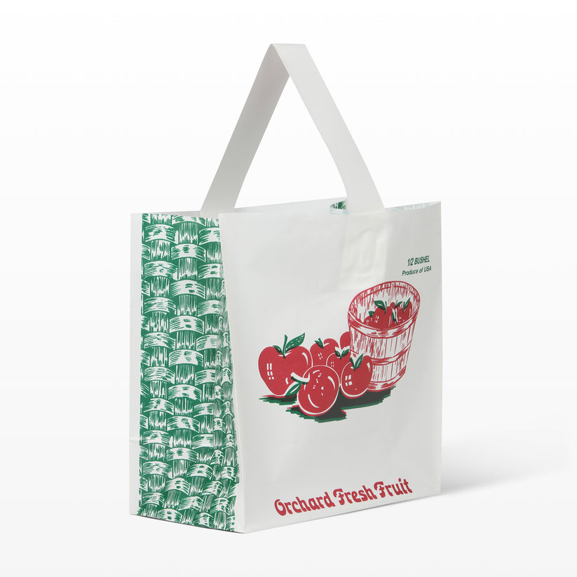 1/2 Bushel Single Handle Plastic Apple Tote Bags