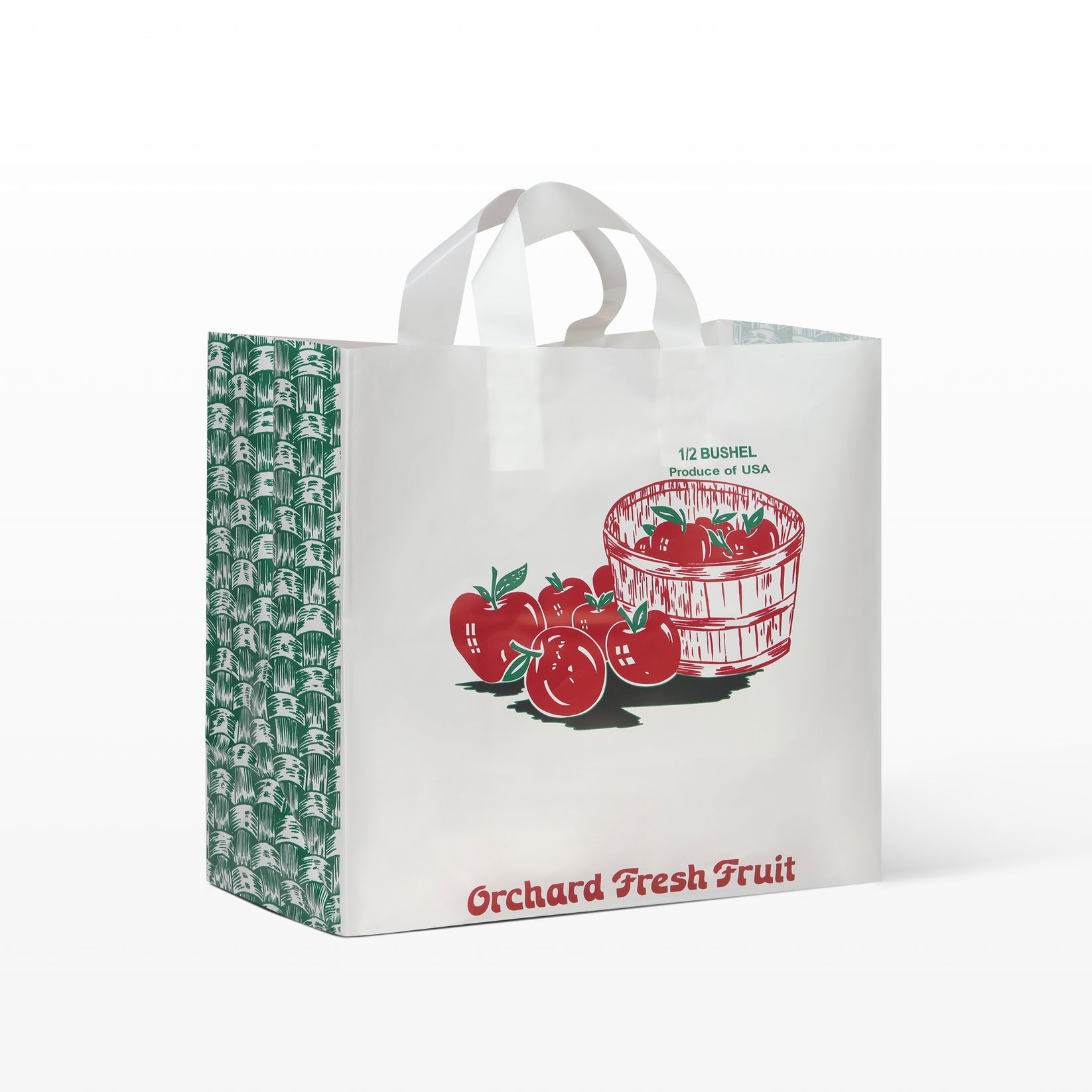 1/2-Bushel Double-Handle Plastic Apple Tote Bags