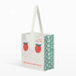 1/2 Peck White Paper Apple Tote Bag