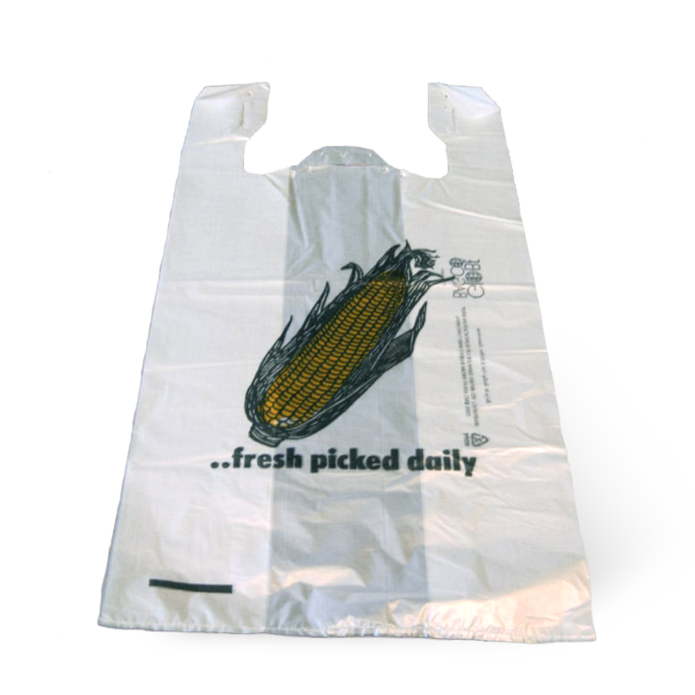 Clear T-Shirt Bag w/Corn Print